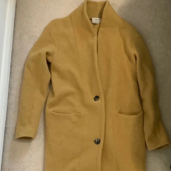 Wilfred Dujardin Mustard Yellow Wool Coat - Picture 7 of 14